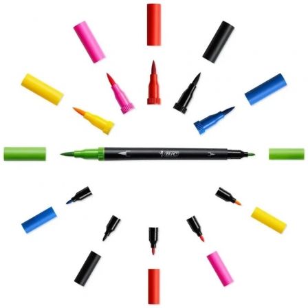 BIC Intensity Dual Tip Pack de 6 Rotuladores de Doble Punta - Colores Surtidos